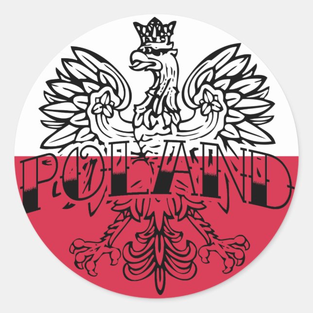 Rond Sticker d'aigle de Pologne (Devant)