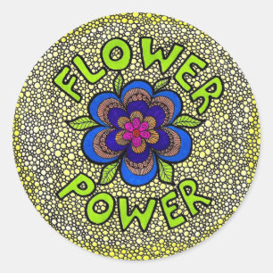 Rond Sticker d'alimentation des fleurs