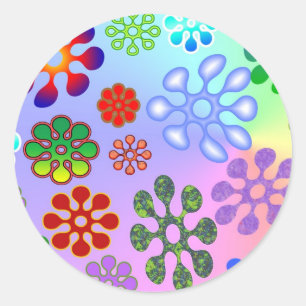 Rond Sticker d'alimentation des fleurs