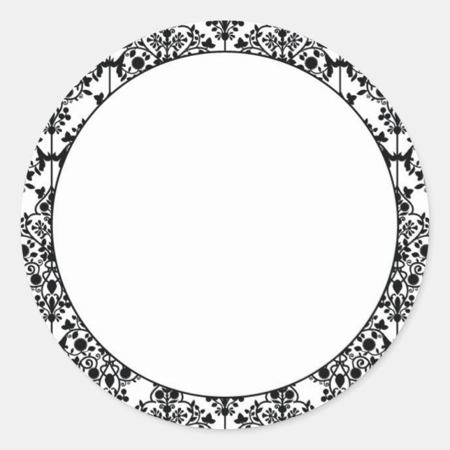 Rond Sticker Damask (Devant)