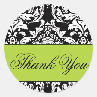 Rond Sticker Damask Merci