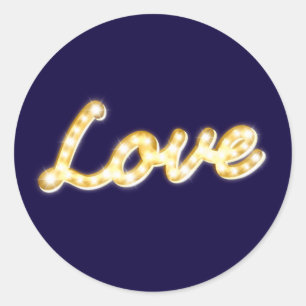 Rond Sticker d'amour Marquee Lights