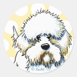 Rond Sticker Dandy Dinmont Terrier