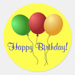 Rond Sticker d'anniversaire