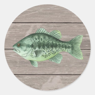 Rond Sticker d'anniversaire de pêche