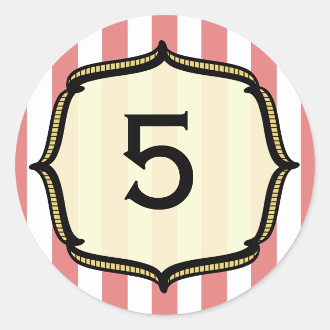 Rond Sticker d'anniversaire du cirque (Devant)