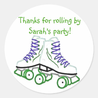 Rond Sticker d'anniversaire pour patinage à rouleaux ve