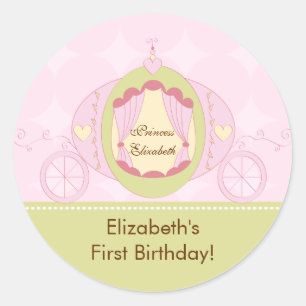 Rond Sticker d'anniversaire Princess Pretty Royal Carri