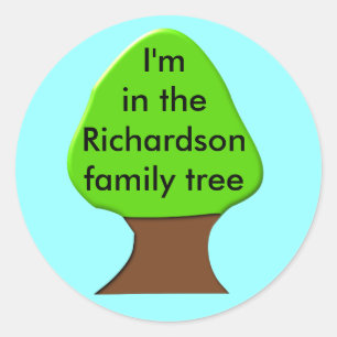 Rond Sticker d'arbre généalogique personnalisable
