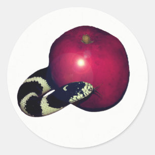 Rond Sticker d'arbre Jesse de pomme au serpent ordinair
