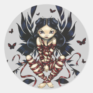 Rond Sticker "Dark Ribbon Fairy"