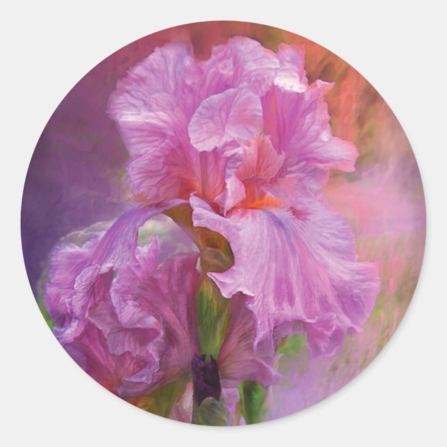 Rond Sticker d'art de déesse rose (Devant)