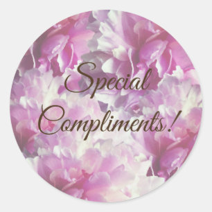 Rond Sticker d'art floral de texte personnalisé