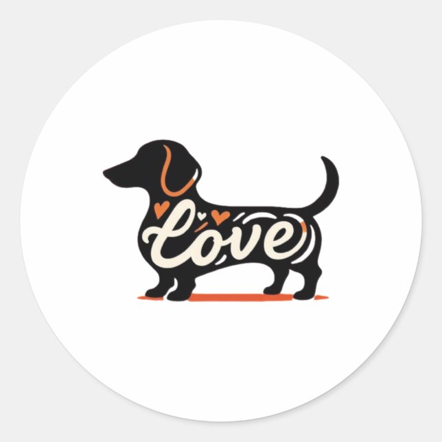 Rond Sticker Dashounds Paw-sitive Love (Devant)