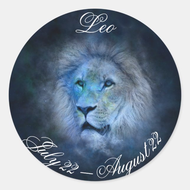Rond Sticker d'astrologie Symbole lion Lion Lion Lion (Devant)