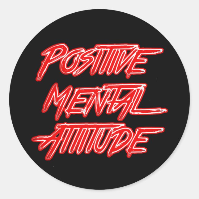 Rond Sticker d'attitude mentale positive (Devant)