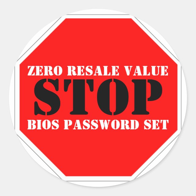 Rond Sticker d'avertissement anti-vol (Devant)