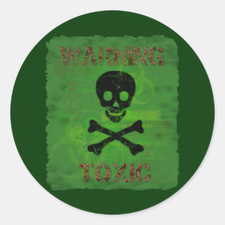 Rond Sticker d'avertissement toxique