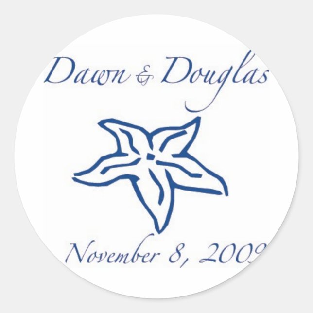 Rond sticker dawn & douglas (Devant)
