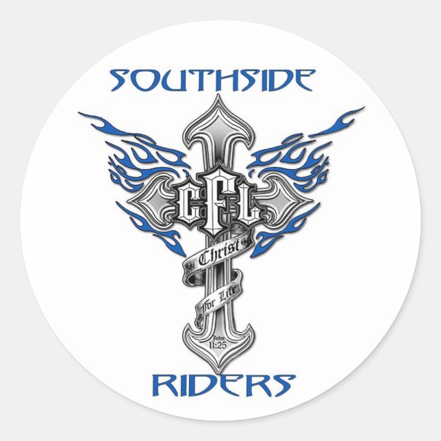 Rond Sticker de 3 pouces Southside Riders (Devant)