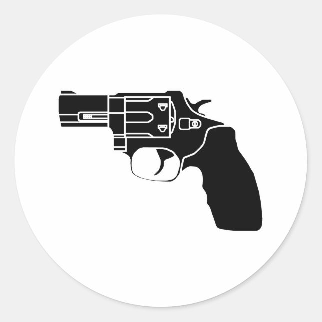 Rond Sticker de bascule noir sur blanc (Devant)