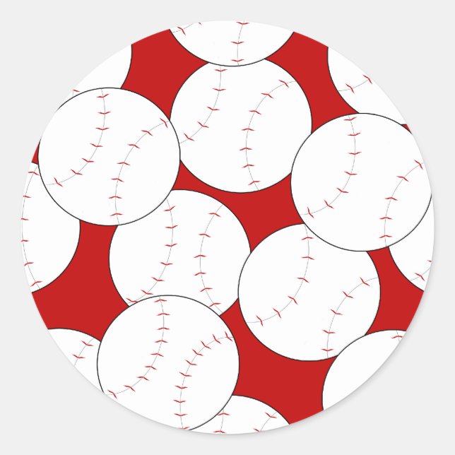 Rond Sticker de baseball (Devant)