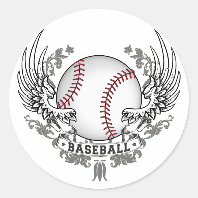Rond Sticker de baseball (Devant)