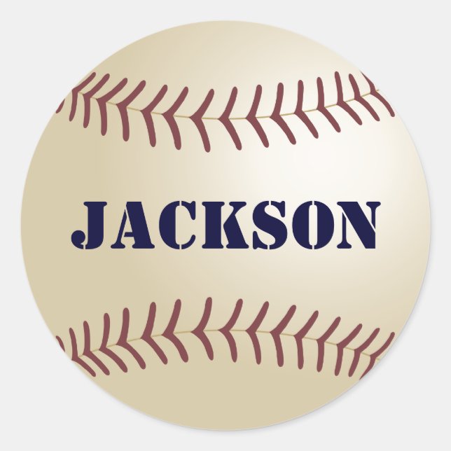 Rond Sticker de baseball Jackson / Sceau (Devant)