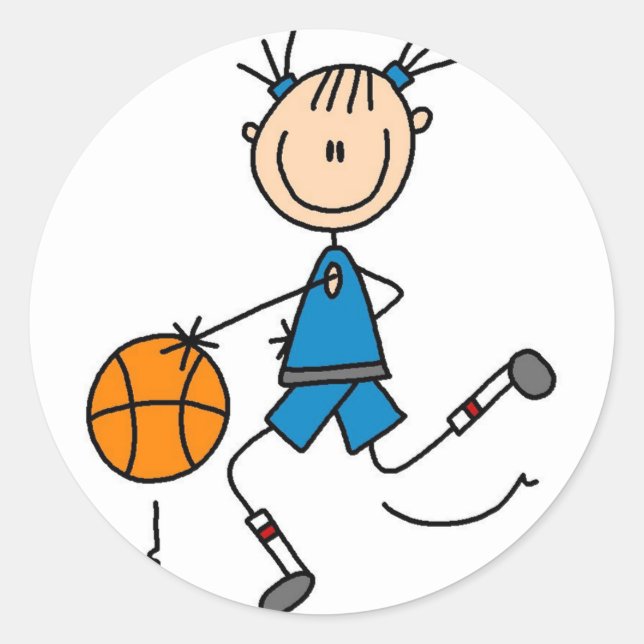 Rond Sticker De Basketball (Devant)