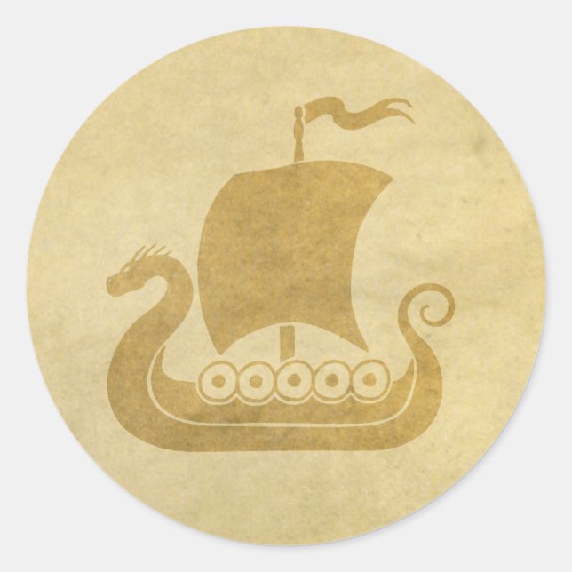 Rond Sticker de bateau dragon (Devant)