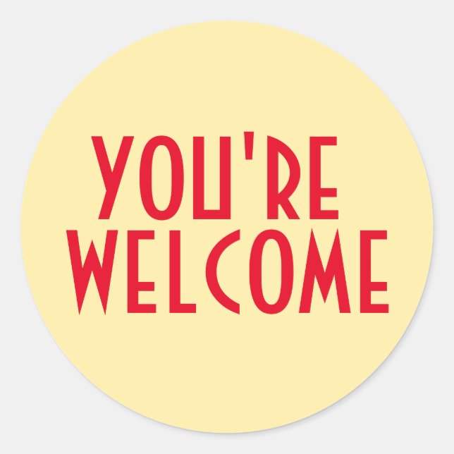 Rond Sticker de bienvenue (Devant)