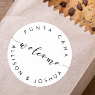 Rond Sticker de bienvenue Tags pour Guest Hotel Welcome