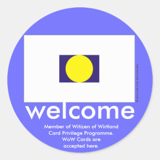 Rond Sticker de bienvenue WoW Cartes