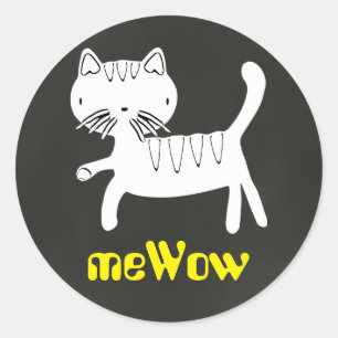 Rond Sticker de bon emploi personnalisable pour chat me