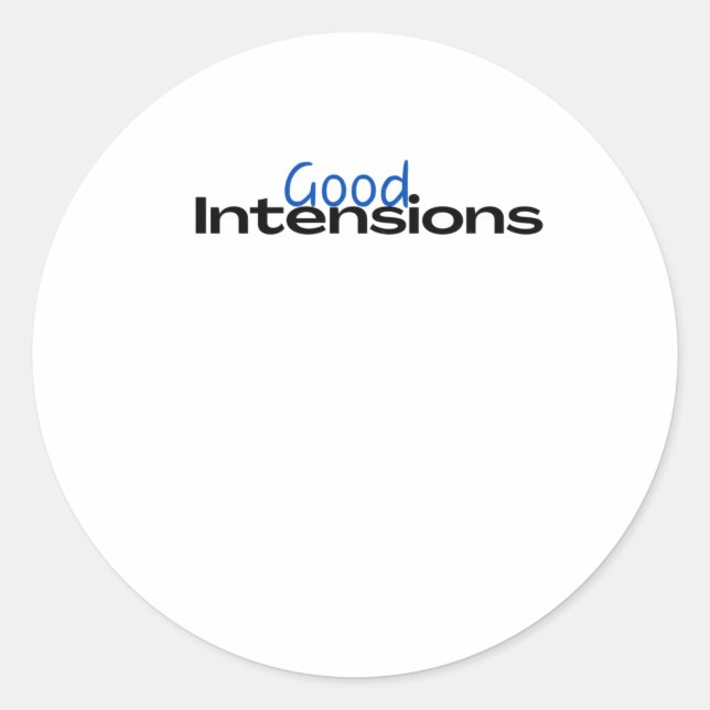 Rond Sticker de bonnes intentions (Devant)