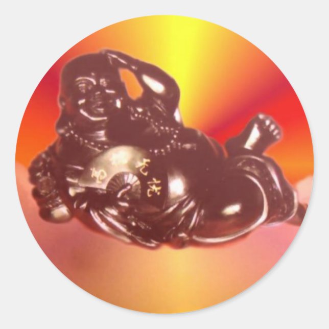 Rond Sticker de bouddha riant (Devant)