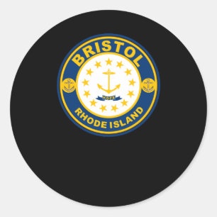 Rond Sticker de Bristol Rhode Island