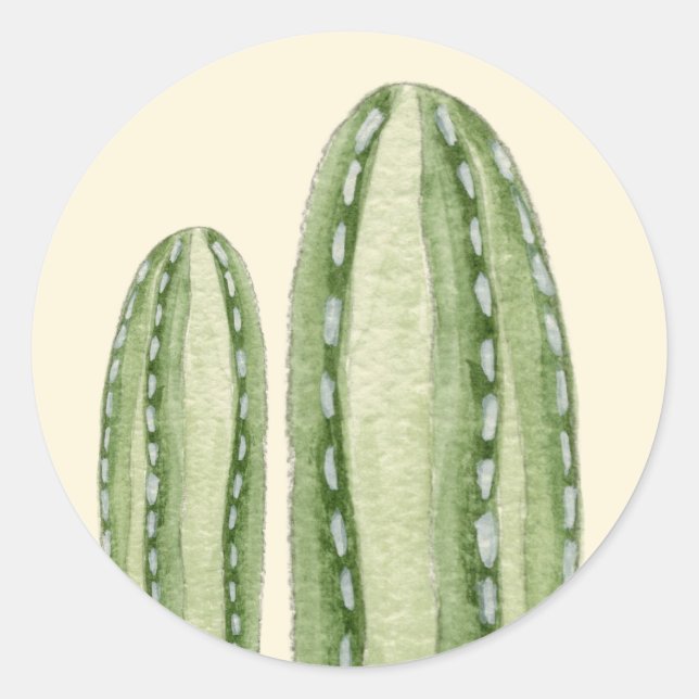Rond sticker de cactus mexicain Fencepost (Devant)