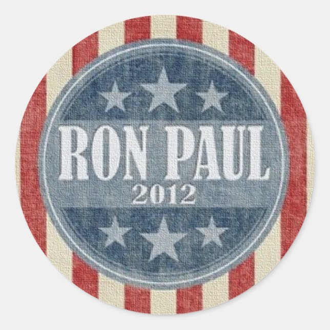 Rond Sticker de campagne Ron Paul 2012 (Devant)