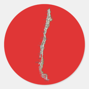 Rond Sticker de carte Chili