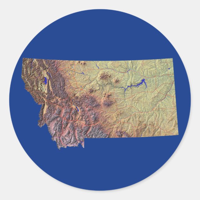 Rond Sticker de carte Montana (Devant)