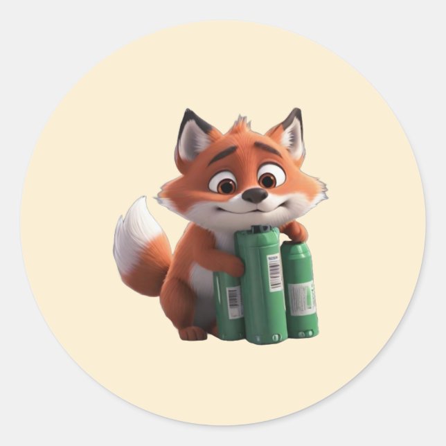 Rond Sticker de charge d'alimentation Fox (Devant)