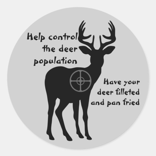 Rond Sticker de chasse aux cerfs (Devant)