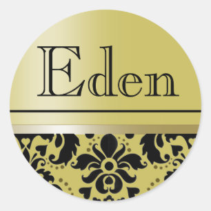 Rond Sticker de chaucer "Eden" (or/noir)