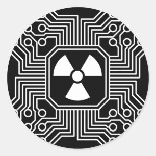 Rond Sticker de circuit radioactif