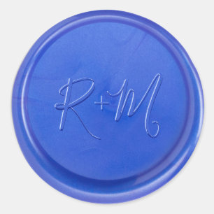 Rond Sticker de cire en quartz bleu initial