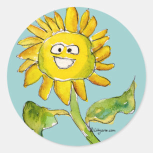 Rond Sticker de Clipart de tournesol