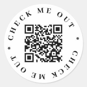 Rond Sticker de code QR