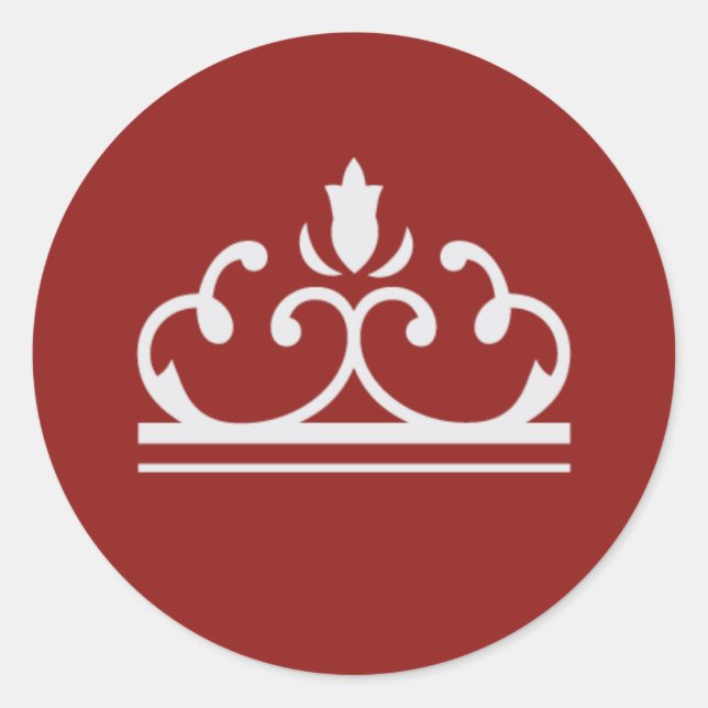 Rond Sticker de conte de fées d'argent (rouge) (Devant)