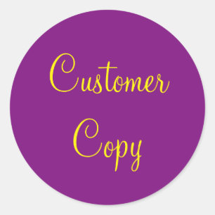 Rond Sticker de copie client